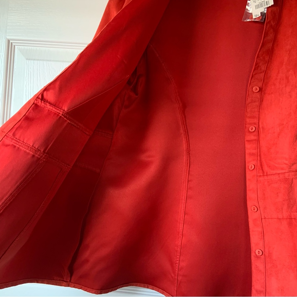 Cato Woman NWT size 14/16W, burnt orange top. Moleskin like material (poly) - Picture 3 of 11